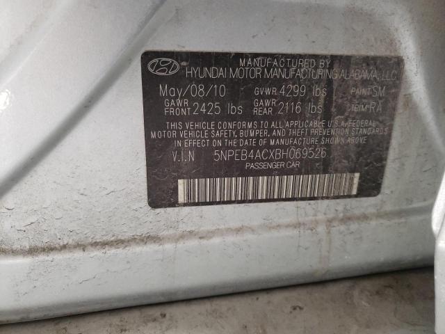 2011 HYUNDAI SONATA GLS 5NPEB4ACXBH069526