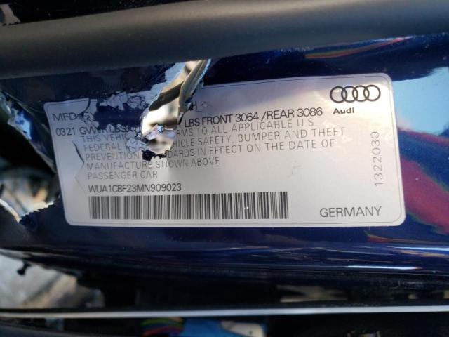 2021 AUDI RS6 WUA1CBF23MN909023