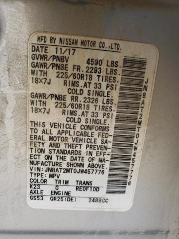 2018 NISSAN ROGUE S/SL JN8AT2MT0JW457776