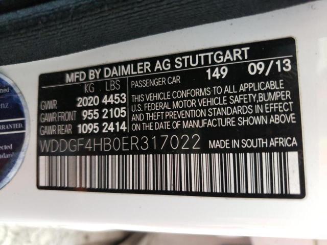 2014 MERCEDES-BENZ C250 WDDGF4HB0ER317022