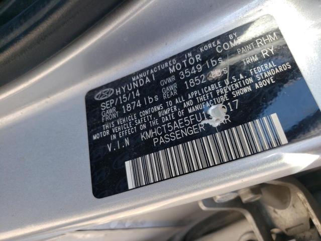 2015 HYUNDAI ACCENT GS KMHCT5AE5FU198017