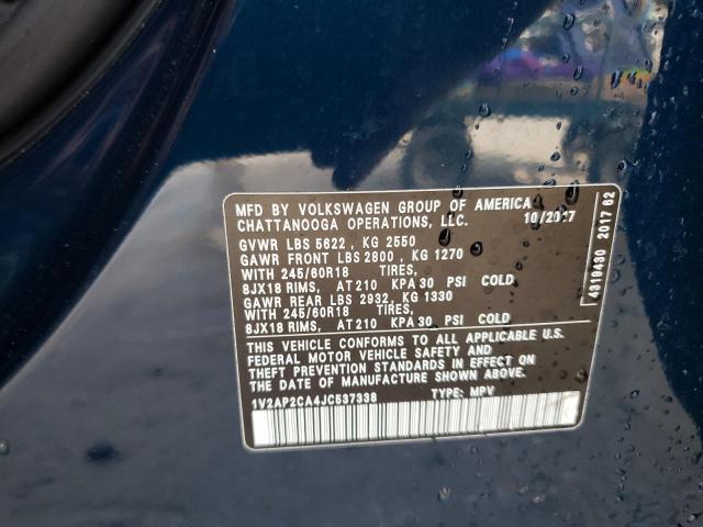 2018 VOLKSWAGEN ATLAS S 1V2AP2CA4JC537338