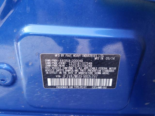 2015 SUBARU WRX STI LA JF1VA2W6XF9805797