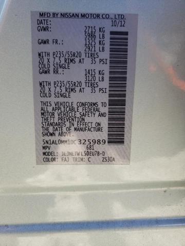 2013 INFINITI JX35 5N1AL0MM1DC325989