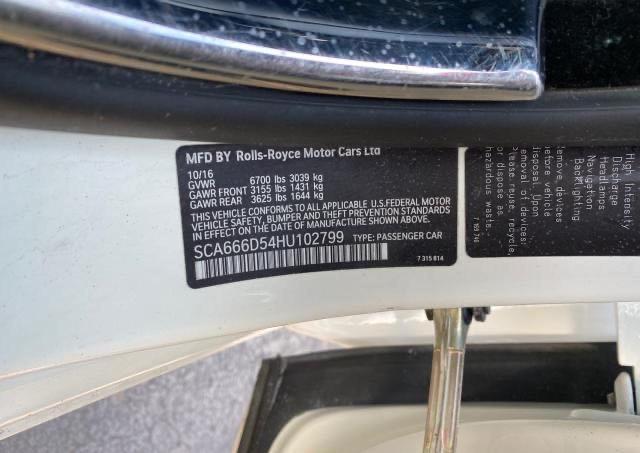 2017 ROLLS-ROYCE DAWN SCA666D54HU102799