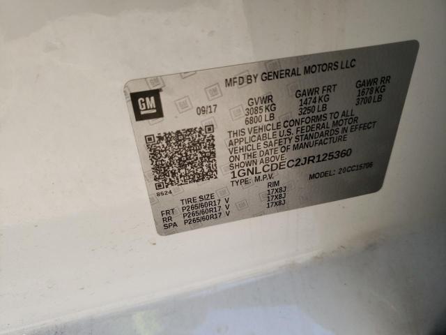 2018 CHEVROLET TAHOE POLI 1GNLCDEC2JR125360