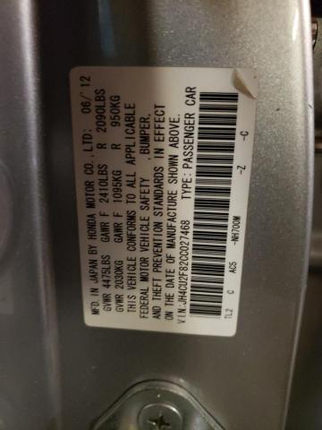 2012 ACURA TSX SE JH4CU2F82CC027468