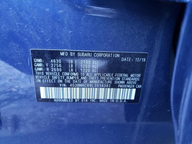 2020 SUBARU LEGACY PRE 4S3BWAC69L3014382
