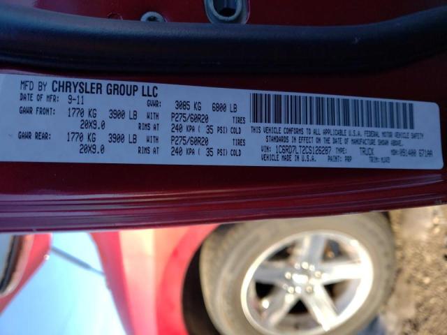 2012 DODGE RAM 1500 S 1C6RD7LT2CS126287
