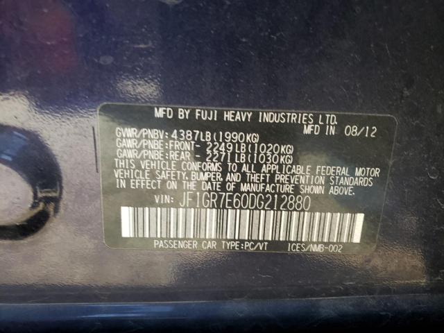 2013 SUBARU IMPREZA WR JF1GR7E60DG212880