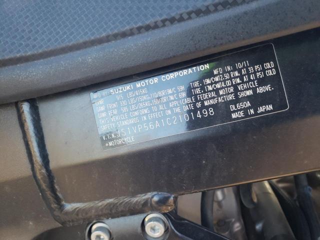 2012 SUZUKI DL650 A JS1VP56A1C2101498