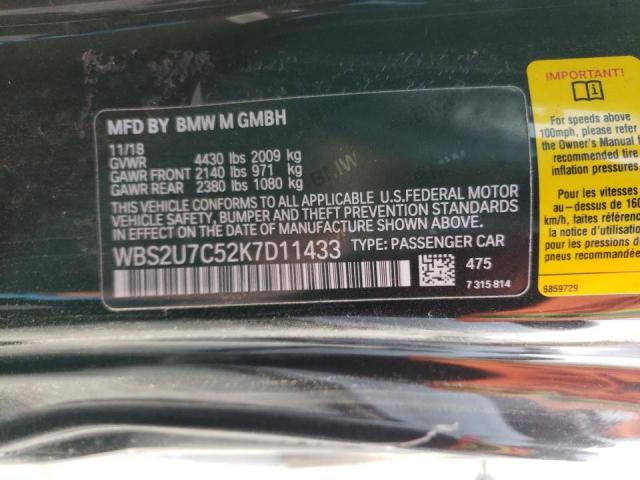 2019 BMW M2 COMPETI WBS2U7C52K7D11433