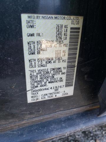 2010 NISSAN FRONTIER C 1N6AD0EV4AC419267