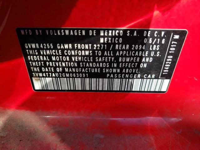 2016 VOLKSWAGEN GTI S/SE - 3VW4T7AU2GM063091