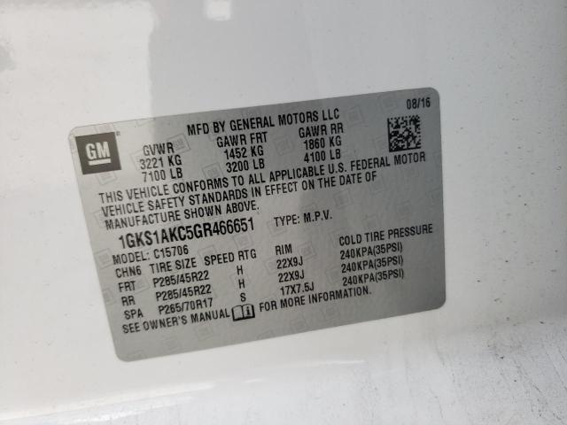 2016 GMC YUKON SLE 1GKS1AKC5GR466651