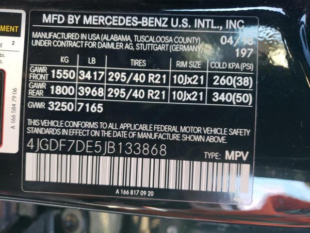 2018 MERCEDES-BENZ GLS 550 4M 4JGDF7DE5JB133868