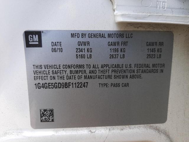 2011 BUICK LACROSSE C 1G4GE5GD9BF112247