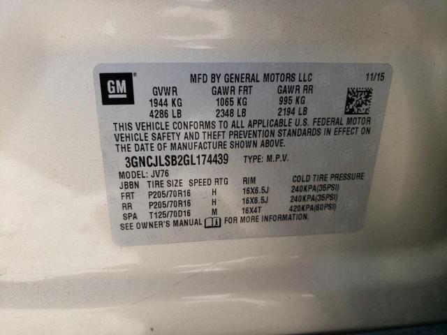 2016 CHEVROLET TRAX 1LT - 3GNCJLSB2GL174439