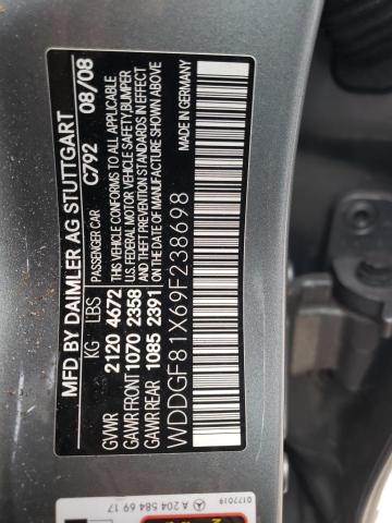 WDDGF81X69F238698 Mercedes-Benz C 300 4Mat 2009. Фото: 9