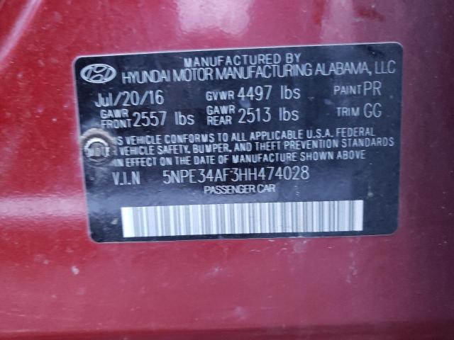 2017 HYUNDAI SONATA SPO 5NPE34AF3HH474028