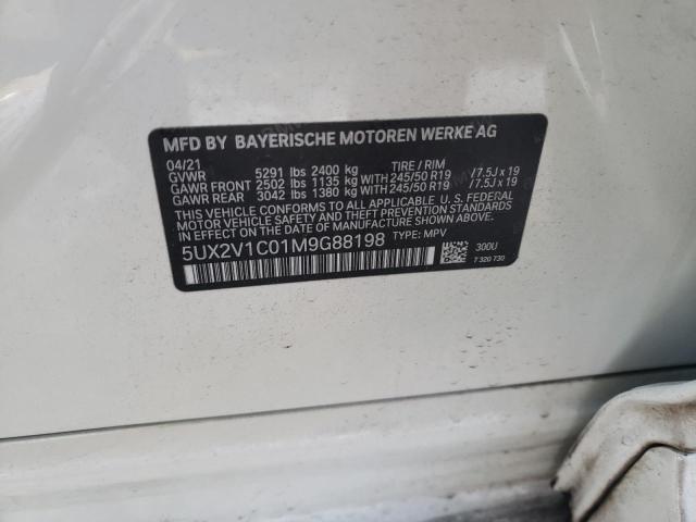2021 BMW X4 XDRIVE3 5UX2V1C01M9G88198