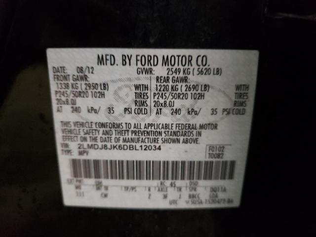 2013 LINCOLN MKX AWD 2LMDJ8JK6DBL12034