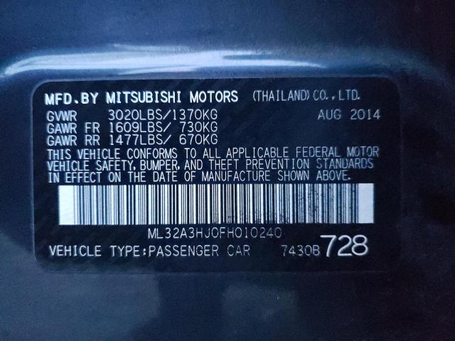 2015 MITSUBISHI MIRAGE DE ML32A3HJ0FH010240