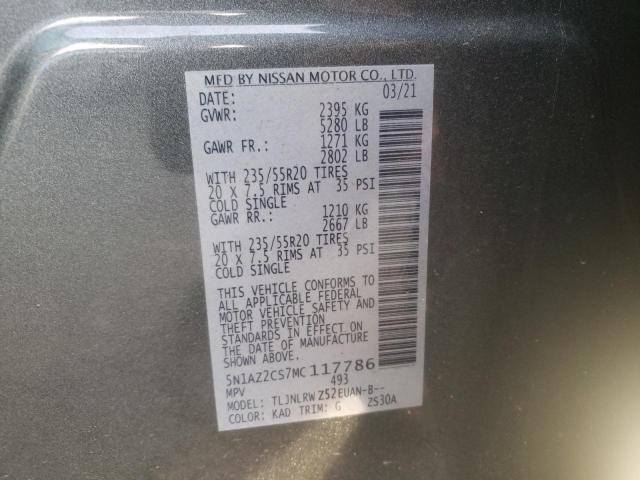 2021 NISSAN MURANO SL 5N1AZ2CS7MC117786