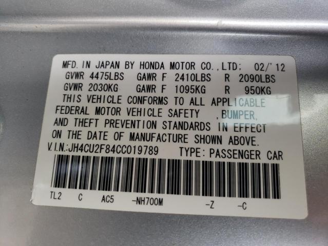 2012 ACURA TSX SE JH4CU2F84CC019789