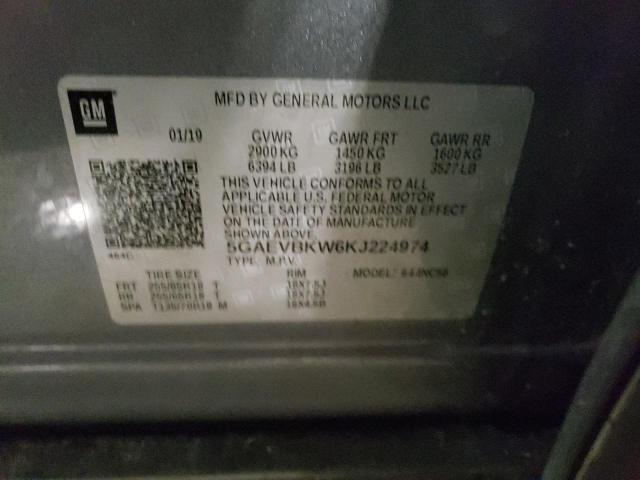 2019 BUICK ENCLAVE PR 5GAEVBKW6KJ224974