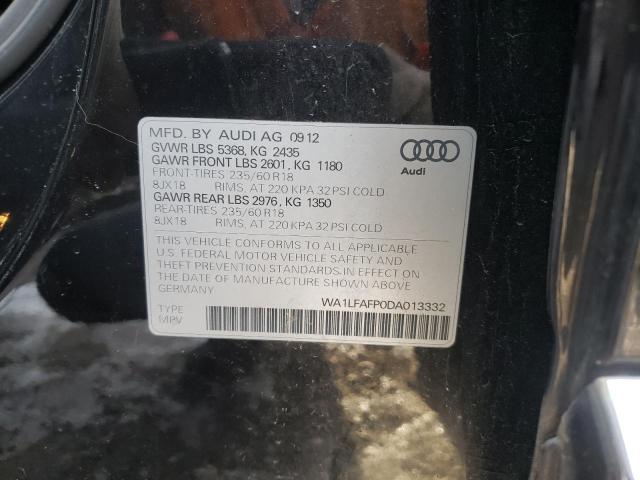 VIN WA1LFAFP0DA013332 2013 Audi Q5, Premium Plus no.10