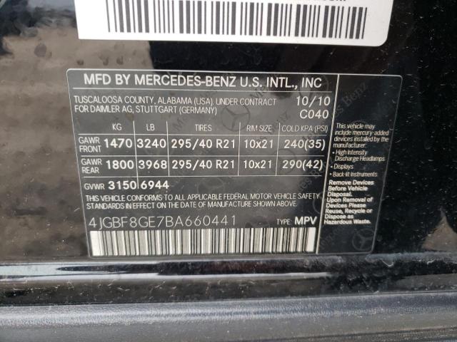 2011 MERCEDES-BENZ GL 550 4MA 4JGBF8GE7BA660441