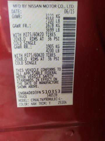 2015 NISSAN TITAN 1N6BA0ED3FN510353