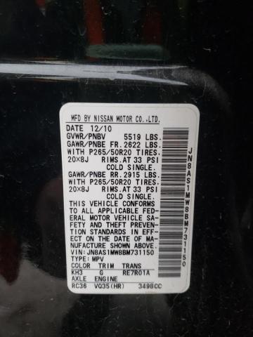 2011 INFINITI FX35 JN8AS1MW8BM731150