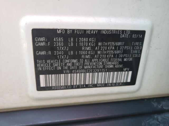 2014 SUBARU OUTBACK 2. - 4S4BRBLC2E3291151