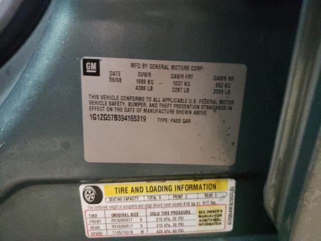 1G1ZG57B394165319 Chevrolet Malibu Ls 2009. Фото: 9