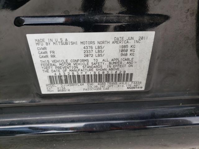 2011 MITSUBISHI GALANT ES 4A32B3FF1BE031020