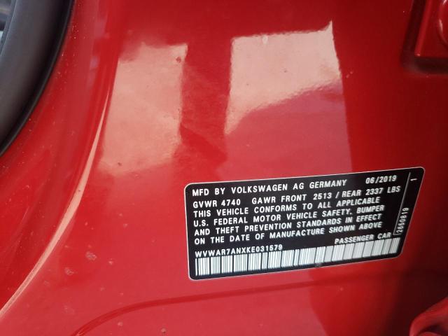 2019 VOLKSWAGEN ARTEON SE WVWAR7ANXKE031579