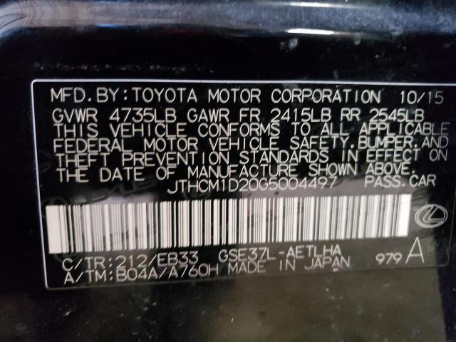 2016 LEXUS IS JTHCM1D20G5004497