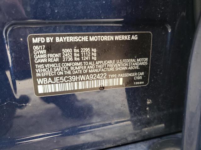 2017 BMW 540 I WBAJE5C39HWA92422