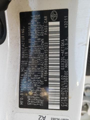 2011 TOYOTA AVALON BAS 4T1BK3DB8BU415123