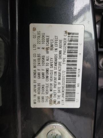 2012 ACURA TSX JH4CW2H53CC002172
