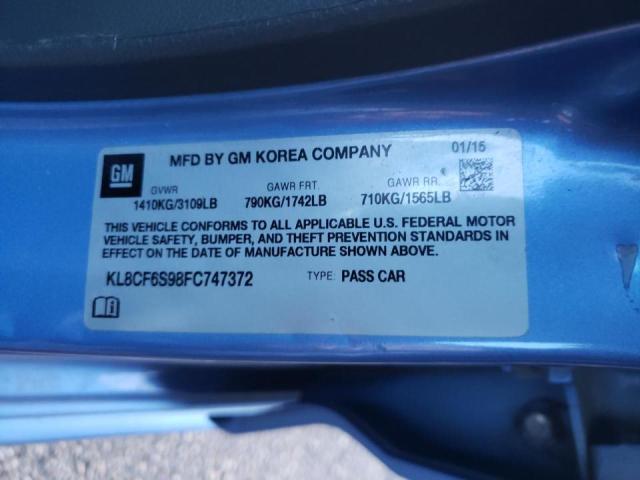 2015 CHEVROLET SPARK 2LT KL8CF6S98FC747372