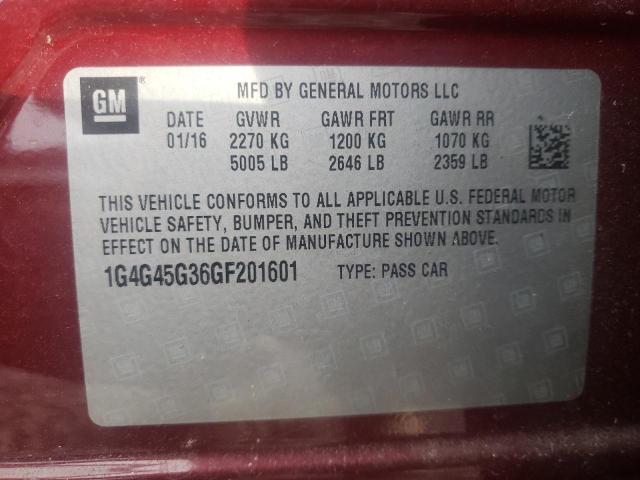 2016 BUICK LACROSSE S 1G4G45G36GF201601