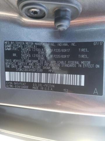 5TDKZ3DC4HS873599 Toyota Sienna Le 2017. Фото: 9