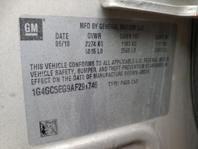 2010 BUICK LACROSSE C 1G4GC5EG9AF291746