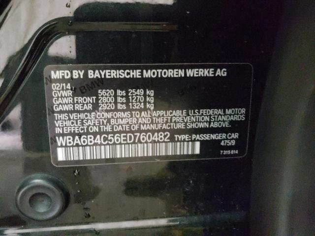 VIN WBA6B4C56ED760482 2014 BMW 6 Series, 650 Xi Gra... no.10