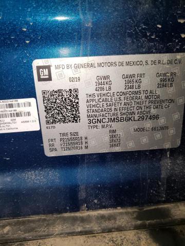 2019 CHEVROLET TRAX PREMI 3GNCJMSB6KL297496