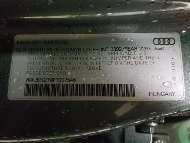 2015 AUDI S3 PREMIUM WAUBFGFF6F1007546