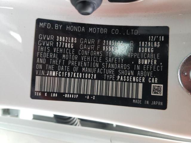 2019 HONDA CIVIC TOUR - JHMFC1F97KX010028